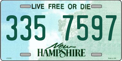 NH license plate 3357597