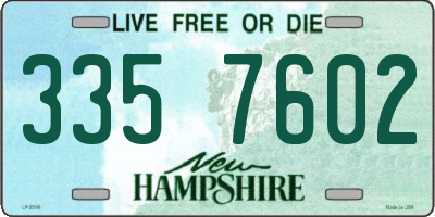NH license plate 3357602