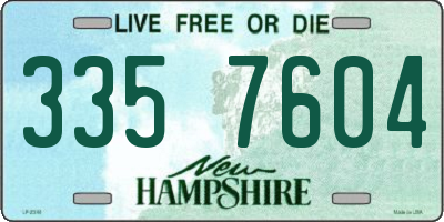 NH license plate 3357604