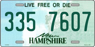 NH license plate 3357607