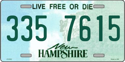 NH license plate 3357615