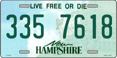 NH license plate 3357618