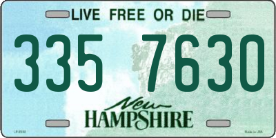 NH license plate 3357630