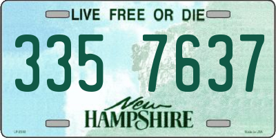NH license plate 3357637