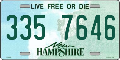 NH license plate 3357646
