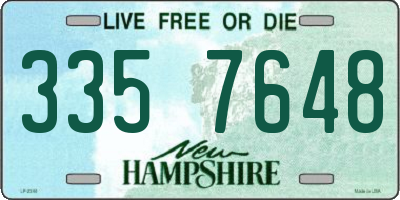 NH license plate 3357648