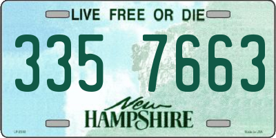 NH license plate 3357663
