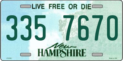 NH license plate 3357670