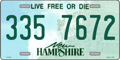 NH license plate 3357672