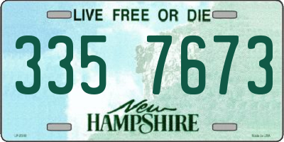 NH license plate 3357673