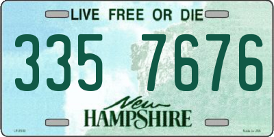 NH license plate 3357676