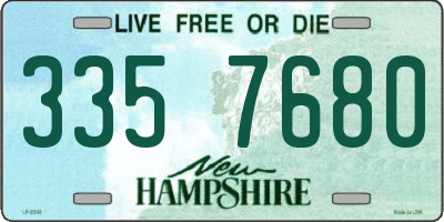 NH license plate 3357680