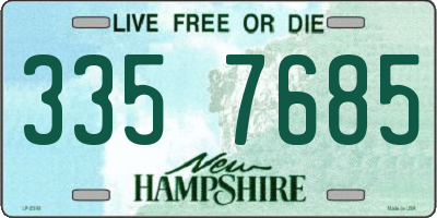 NH license plate 3357685