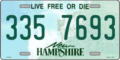 NH license plate 3357693