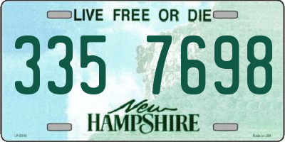 NH license plate 3357698