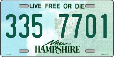 NH license plate 3357701