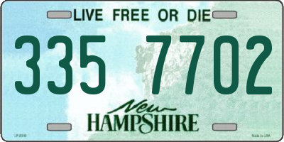 NH license plate 3357702