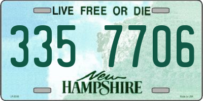 NH license plate 3357706