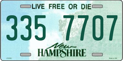 NH license plate 3357707