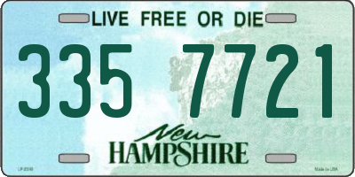NH license plate 3357721