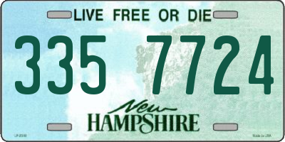 NH license plate 3357724