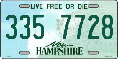 NH license plate 3357728