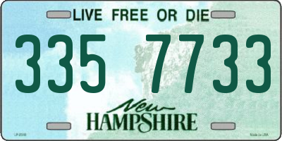 NH license plate 3357733