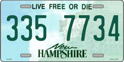 NH license plate 3357734