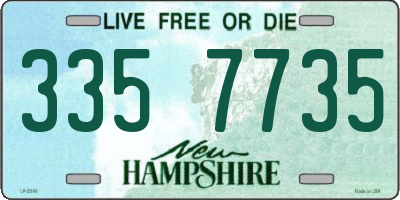 NH license plate 3357735