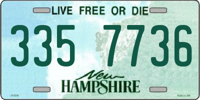 NH license plate 3357736
