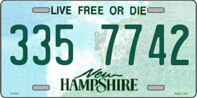 NH license plate 3357742