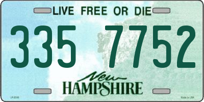 NH license plate 3357752