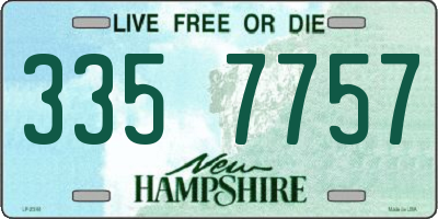NH license plate 3357757