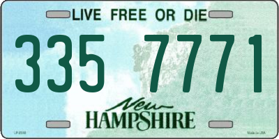 NH license plate 3357771