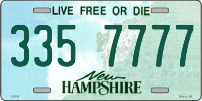 NH license plate 3357777