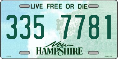 NH license plate 3357781