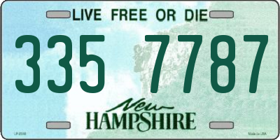 NH license plate 3357787