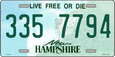 NH license plate 3357794
