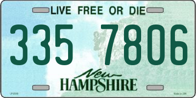 NH license plate 3357806