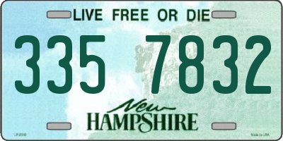 NH license plate 3357832