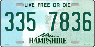 NH license plate 3357836