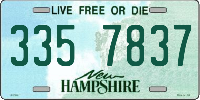 NH license plate 3357837