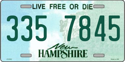 NH license plate 3357845