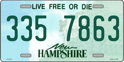 NH license plate 3357863