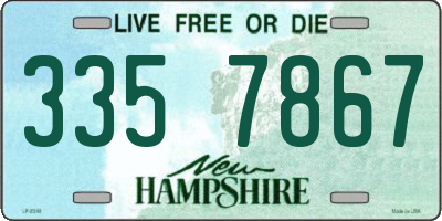 NH license plate 3357867