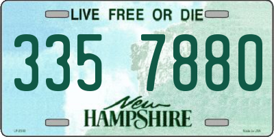 NH license plate 3357880