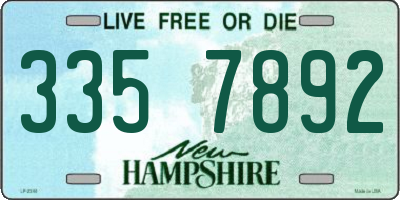NH license plate 3357892