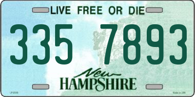 NH license plate 3357893