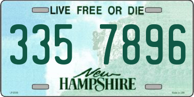 NH license plate 3357896