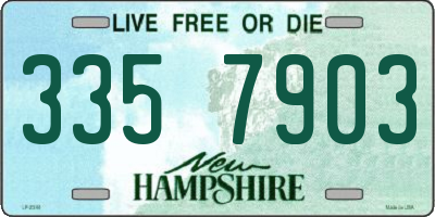 NH license plate 3357903